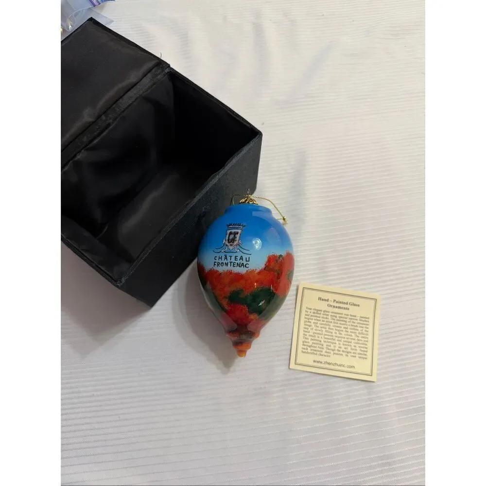 Chateau Frontenac Hand Painted Ornament Signed